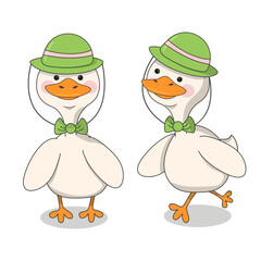 Mister Duck with hat animal