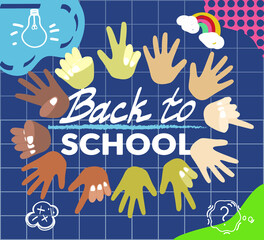 Web page design template for elementary school, studio, math course, creative kids. Finger counting. Mental math. Modern design vector illustration concept for web and mobile website development.