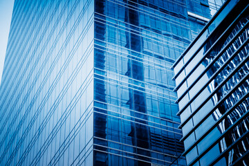 background of the glass modern office building.