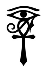 Ankh with Eye of Horus - 501524961