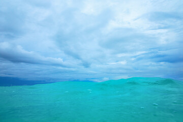 Dark clouds on the ocean