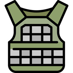 bulletproof filled outline icon