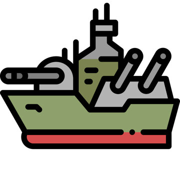 recommend clip art: battleship filled outline icon