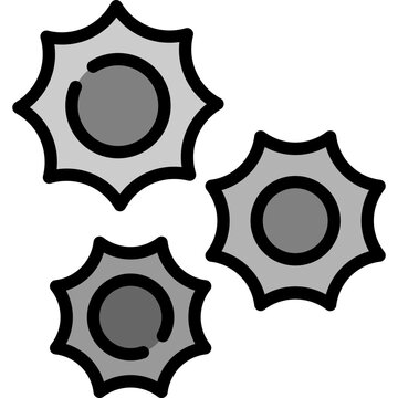 Bullet Hole Filled Outline Icon