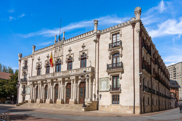 Burgos,Spain - April 26 2022 - Palacio de la Capitania in Burgos. Burgos is a city in northern Spain and the historic capital of Castile.