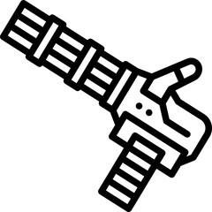 machine gun line icon