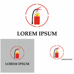 Fire extinguisher icon, protection equipment,emergency sign,safety symbol