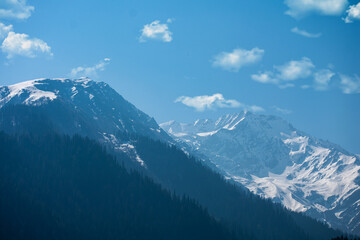 snow covered mountains
