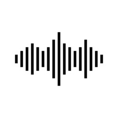 Sound wave icon. Music wave sign