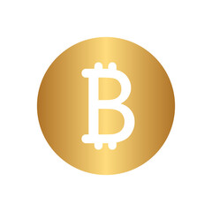 Bitcoin icon with gold gradient