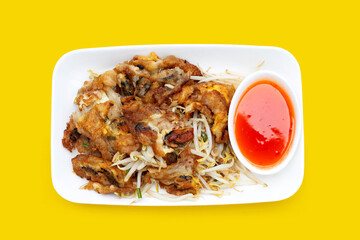 Crispy fried mussel pancake with bean sprout