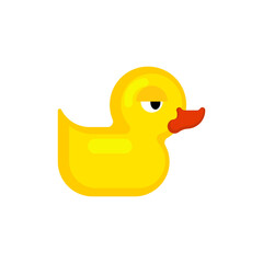Rubber duck isolated. Children's toy Vector illustration