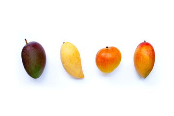 Tropical fruit, Mango  on white background.