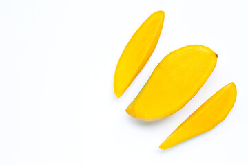 Tropical fruit, Mango  on white background.