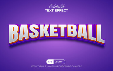 Basketball text effect sport style. Editable text effect. © Mockmenot