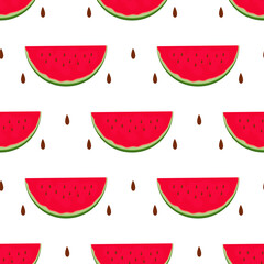 Watermelon. Juicy slices. Seamless