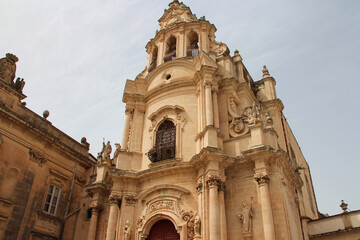 Fototapeta na wymiar baroque church (st joseph) in ragusa in sicily (italy) 