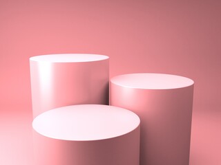 Abstract scene podium mockup. Award ceremony concept