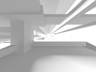 Fototapeta premium Abstract White Architecture Design Concept