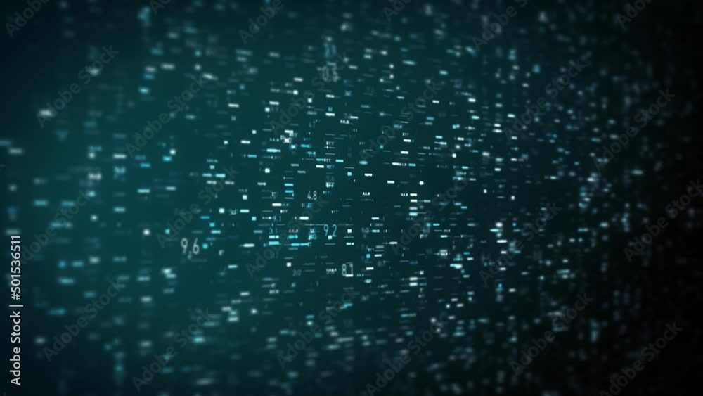 Poster big data digital business hitech background/ 4k animation of an abstract wallpaper big data business