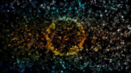 abstract glowing magic background - digital illustration wallpaper