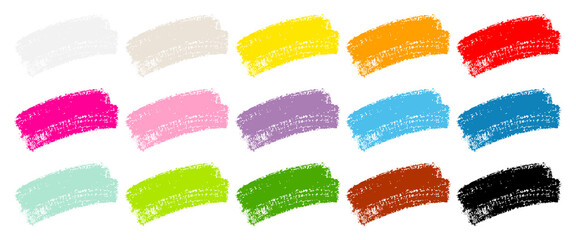 Set Breite Bunte Farbstriche Kratzer