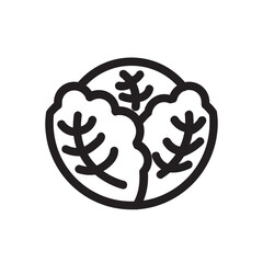 Cabbage , Vegetables outline icon.