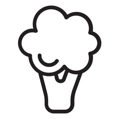 Broccoli , Vegetables outline icon.