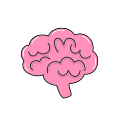 Hand drawn brain sign symbol vector illustration.