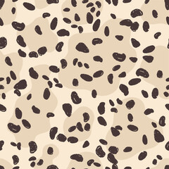 Hand Drawn Organic Shapes Texture Vector Seamless Background Pattern