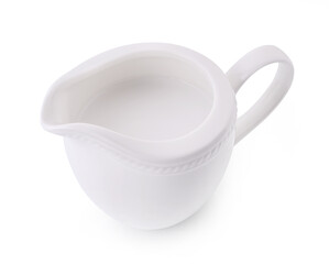 Milk jar isolated on white background.