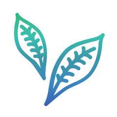 Basil , Vegetables gradient icon.