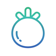 Fototapeta premium Tomato , Vegetables gradient icon.