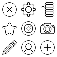 Must Have Flat Icon Set Isolated On White Background