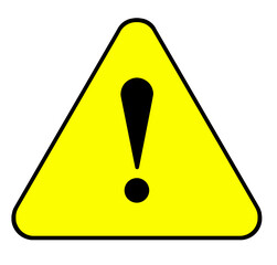 Yellow warning sign for a medium chance of a risk