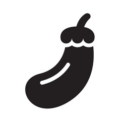 Aubergine , Vegetables solid icon.