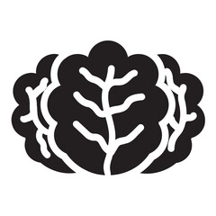 Lettuce , Vegetables solid icon.