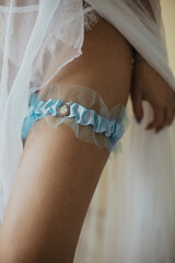 Beautiful woman in a delicate white lingerie