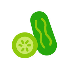 Cucumber , Vegetables flat icon.