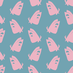 Decorative seamless pattern. Simple abstract shape