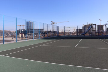 sport playgrounds in city yard