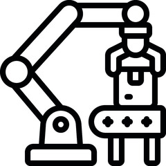 Robot Arm Assembly Icon