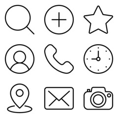 Must Have Flat Icon Set Isolated On White Background