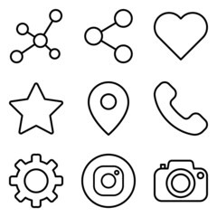 Must Have Flat Icon Set Isolated On White Background