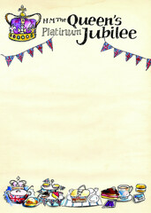 poster for HM The Queen Platinum Jubilee weekend celebrations - obrazy, fototapety, plakaty