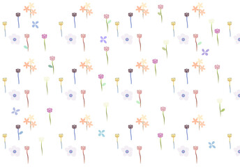 Flowers,colorful,Scandinavian-style,simple,hand-painted,background,wallpaper