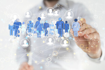 conference Digital Network and data concept 3d