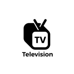Cube TV logo and black shadow combination. Unique media vision logotype design template.	