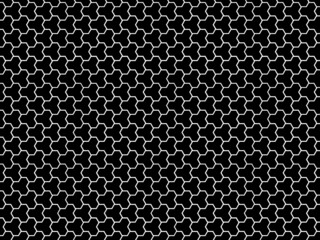 black combine hexagon shape with white background colour