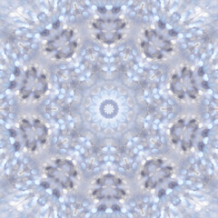 Colourful kaleidoscope art design abstract background with effect polygon circle ornament. Fractal mandala